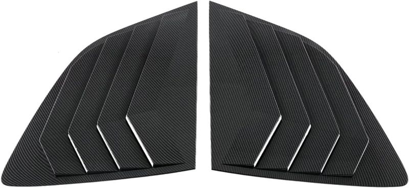 Photo 1 of Compatible for Honda CRV CR-V 2023 2024 Trim Car Exterior Accessories(Glossy Black) Rear Side Vent Window Louvers Spoiler Cover (Carbon Fiber Black)