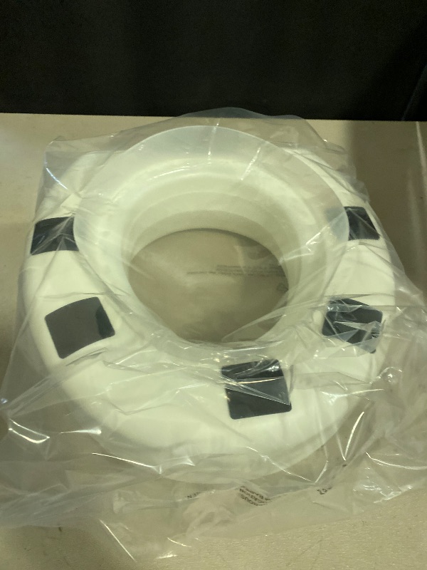 Photo 1 of HealthSmart Enhanced Comfort 5" Raised (Round) Toilet Seat Risers for Seniors 5 Slip Resistant Pads FSA/HSA Eligible Padded Toilet Seat Elevation 15.7 x 15.2 x 6.1