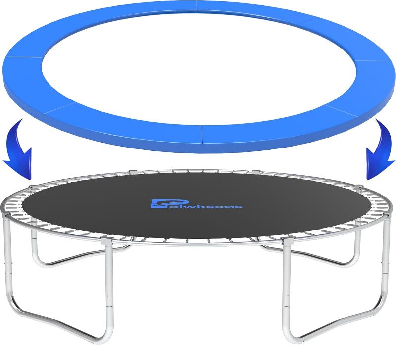 Photo 1 of Trampoline Pad 14ft Trampoline Replacement Safety Pad, Waterproof and Tear-Resistant Safety Spring Cover Round Frame Pad, Trampoline Pad Replacement