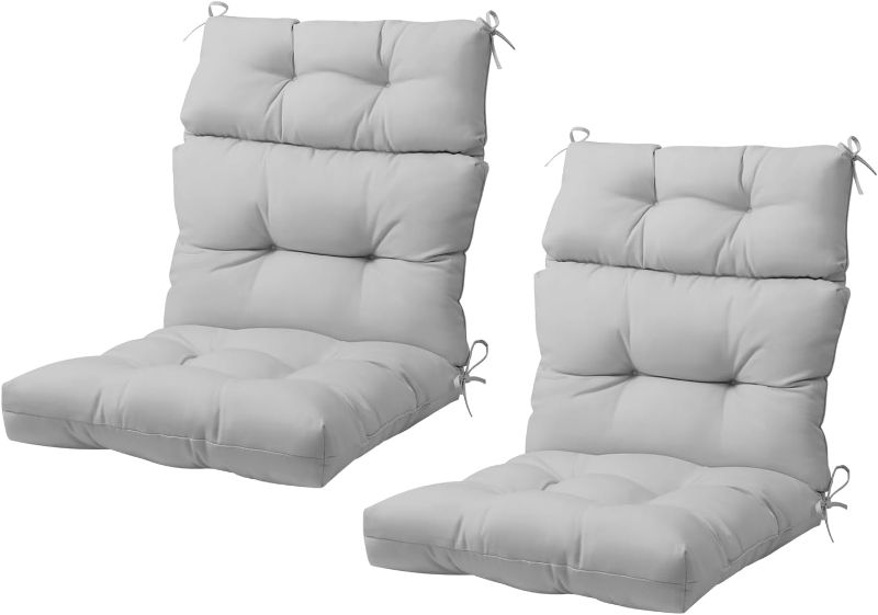Photo 1 of Outdoor/Indoor High Back Chair Cushions 46x22 Inch, Tufted Patio Seat Back Cushions, Replacement Seat Pads, 2 Count, Beige