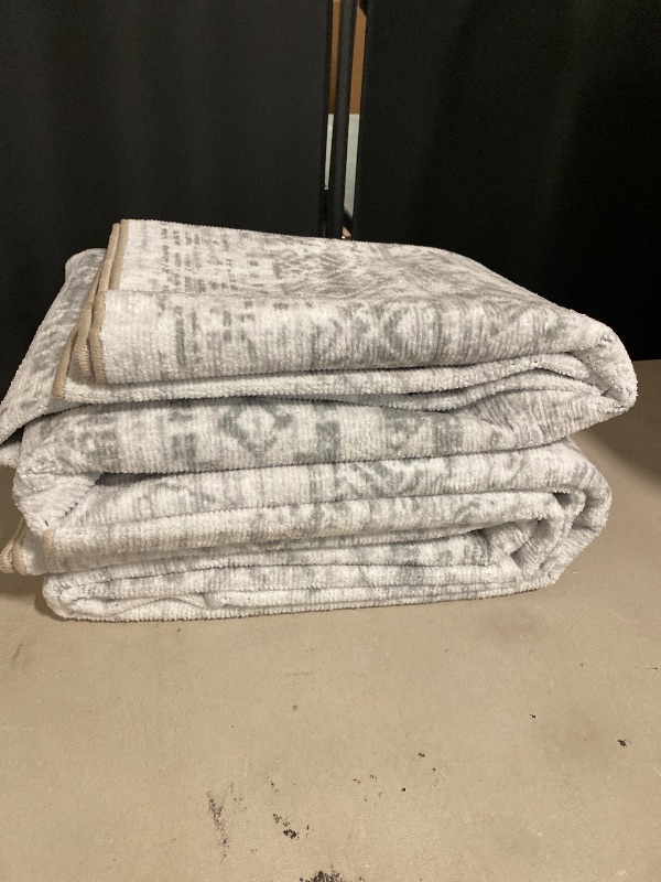Photo 1 of 8x10 Area Rugs for Living Room - Washable Rug Modern Abstract Soft Large Neutral Non-Slip Carpet Indoor Floor Stain Resistant Thin Carpets for Bedroom Dining Room Farmhouse Nursery Home Office Grey