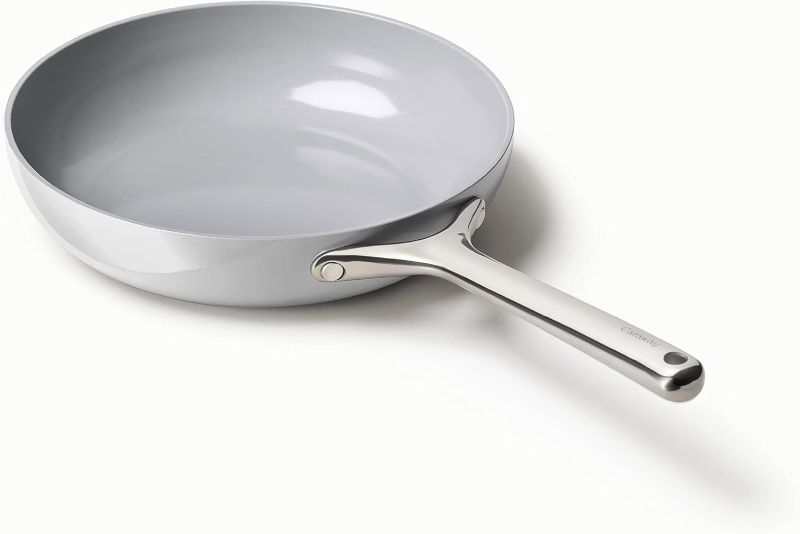 Photo 1 of Caraway Nonstick Ceramic Frying Pan (2.7 qt, 10.5") - Non Toxic, PTFE & PFOA Free - Oven Safe & Compatible with All Stovetops (Gas, Electric & Induction) - Gray