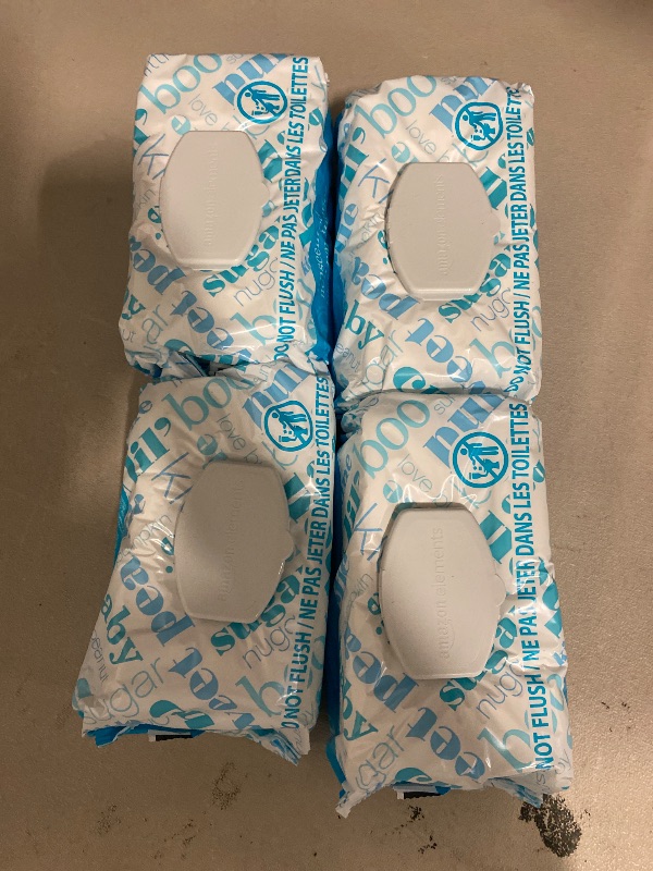 Photo 1 of Amazon Elements Baby Wipes, Unscented, 810 Count, Flip-Top Packs