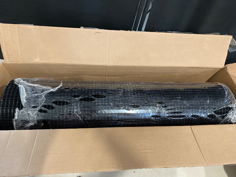 Photo 1 of  Vinyl Coated Black Hardware Cloth 1/2 inch 48 x 100 ft 19 Gauge, Rust and Corrosion Resistant, Simple Installation, Chicken Wire Mesh, Garden Fence, Gopher Wire Cloth