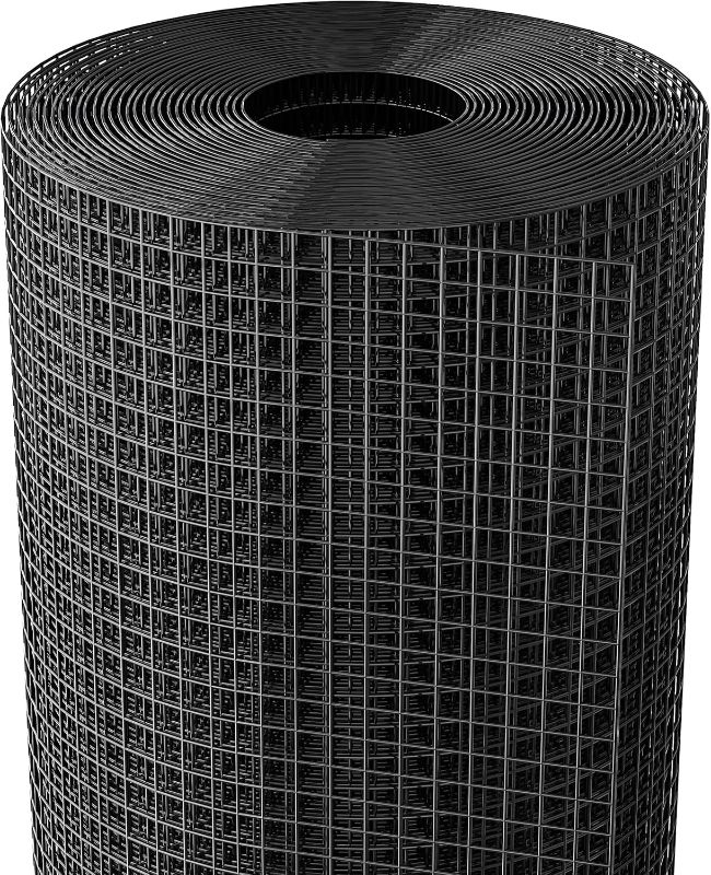 Photo 1 of  Vinyl Coated Black Hardware Cloth 1/2 inch 48 x 100 ft 19 Gauge, Rust and Corrosion Resistant, Simple Installation, Chicken Wire Mesh, Garden Fence, Gopher Wire Cloth