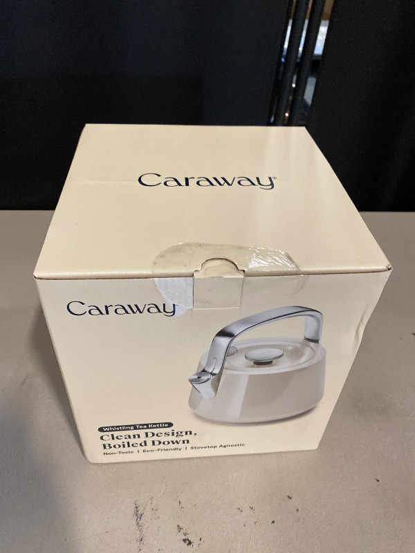 Photo 1 of Caraway 2 Quart Whistling Tea Kettle - Durable Stainless Steel Tea Pot - Fast Boiling, Stovetop Agnostic - Non-Toxic, PTFE & PFOA Free - Includes Pot Holder - Cream