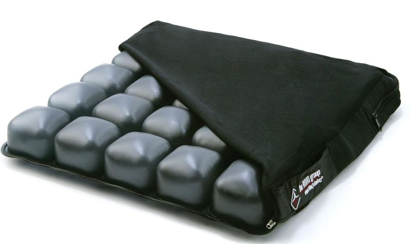Photo 1 of ROHO MOSAIC Cushion, Standard, Inflatable Seat Cushion for Office Chair, Wheelchair, Cars, Home Living, & Back Pain Support, Adjustable Cushion with Stretchable Cover & Non-Skid Bottom, 18" x 18"
