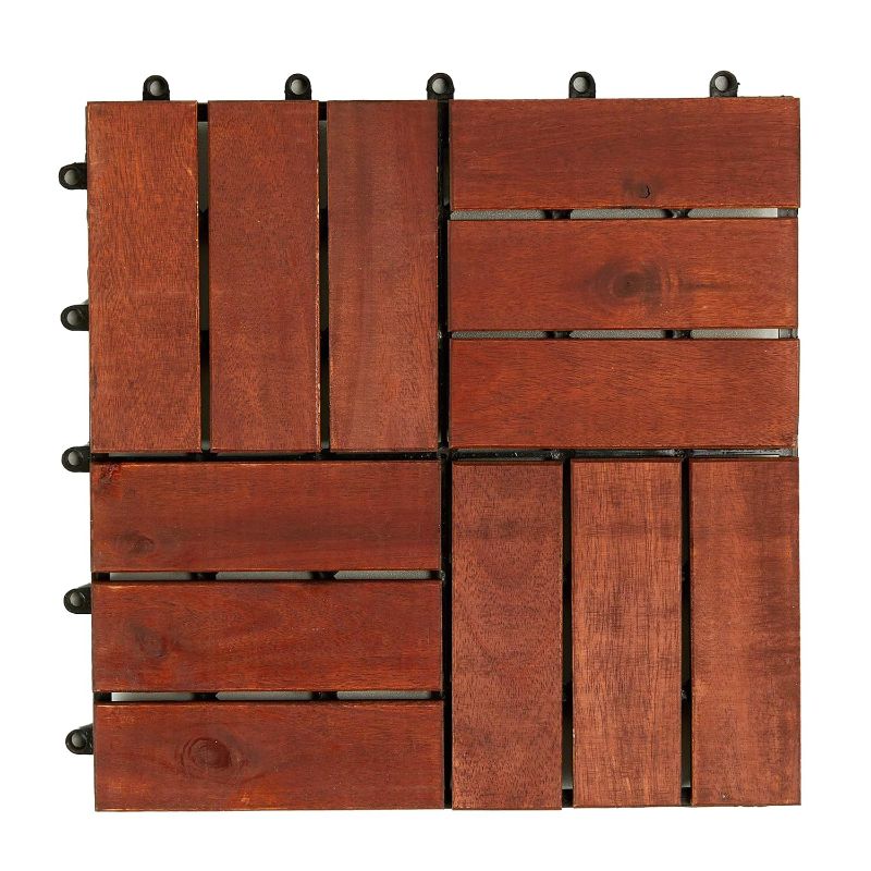 Photo 1 of Acacia Deck Tile – Ground Covering Interlocking System (Brown)