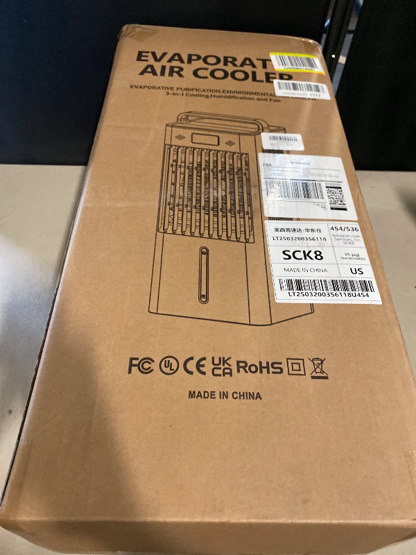 Photo 1 of Portable Windowless Air Conditioners, 3-IN-1 Swamp Cooler, Evaporative Air Cooler, 6 Speeds & 3 Modes, 3-Gal Water Tank for Cooling, 20 FT/S Remote Control, Portable Air Cooler for Indoors