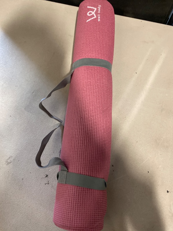 Photo 1 of All Purpose 1/4-Inch High Density Anti-Tear Exercise Yoga Mat with Carrying Strap, Multiple Colors