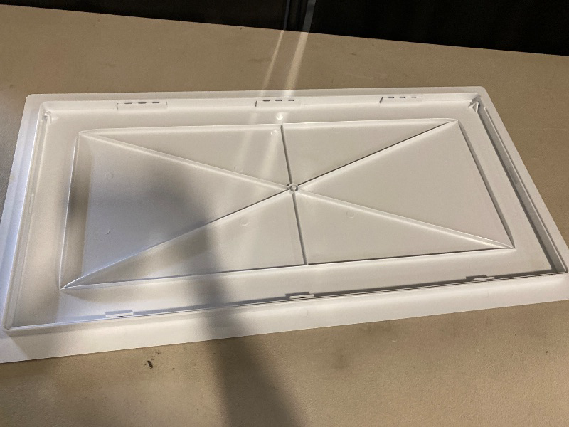 Photo 1 of Suteck Plumbing Access Panel for Drywall Ceiling 14 x 29 Inch Reinforced Plastic Wall Access Doors Removable Hinged White