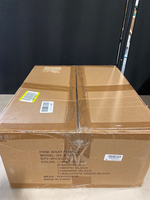 Photo 1 of 4.5/5.5/6.5/8.5/10/16 inch Boat Fenders 4 Pack,Ribbed Twin Eyes Vinyl Boat Bumpers Fenders,Boat Bumpers for Docking Come with Ropes Needles and Pump to Inflate