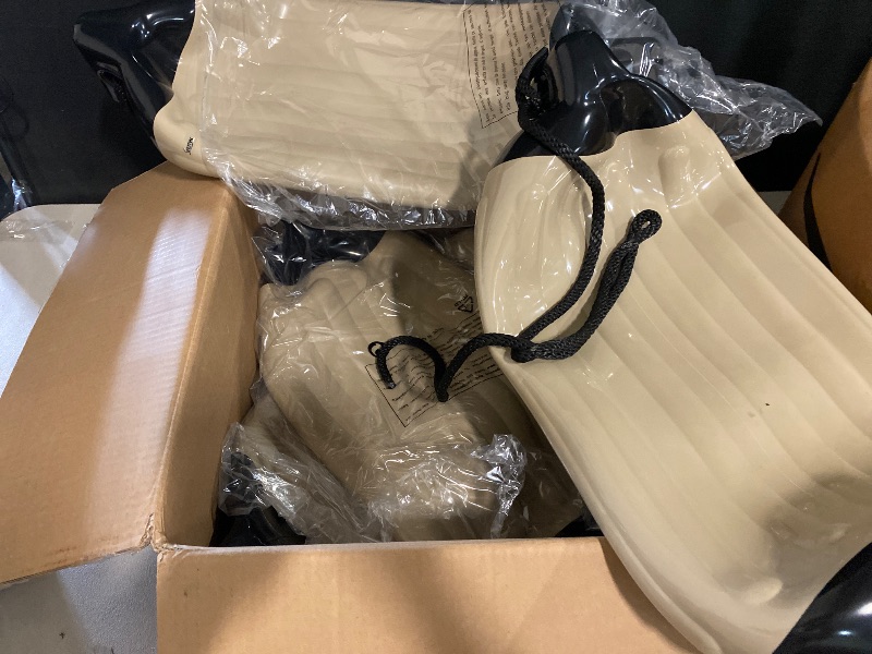 Photo 1 of 4.5/5.5/6.5/8.5/10/16 inch Boat Fenders 4 Pack,Ribbed Twin Eyes Vinyl Boat Bumpers Fenders,Boat Bumpers for Docking Come with Ropes Needles and Pump to Inflate