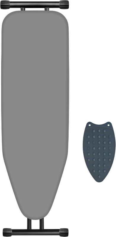 Photo 1 of Ironing Board, Compact and Space Saver,Size 13 x 43, Metal Construction Ironing Boards with Extra Thick Heavy Duty Padded, Stable Structure,Skid Feet, Premium Iron Board,Grey