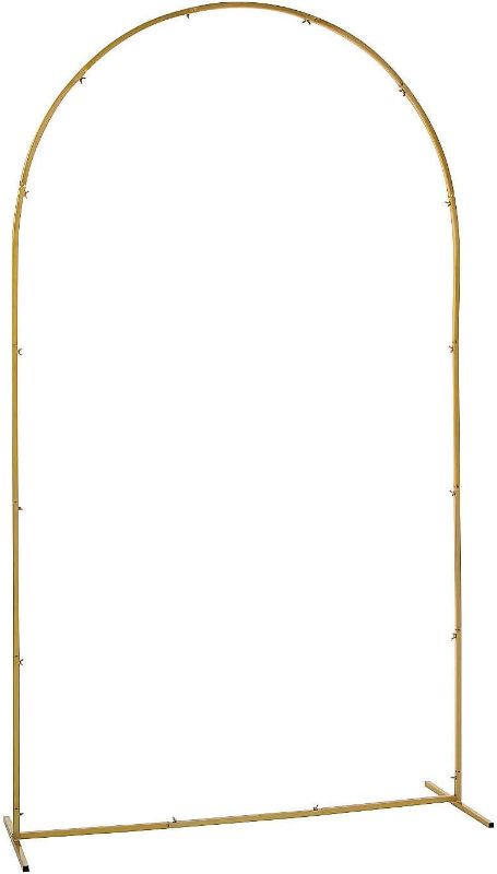 Photo 1 of 4 ft. x 7 ft. Arch Frame Goldtone Metal Frame