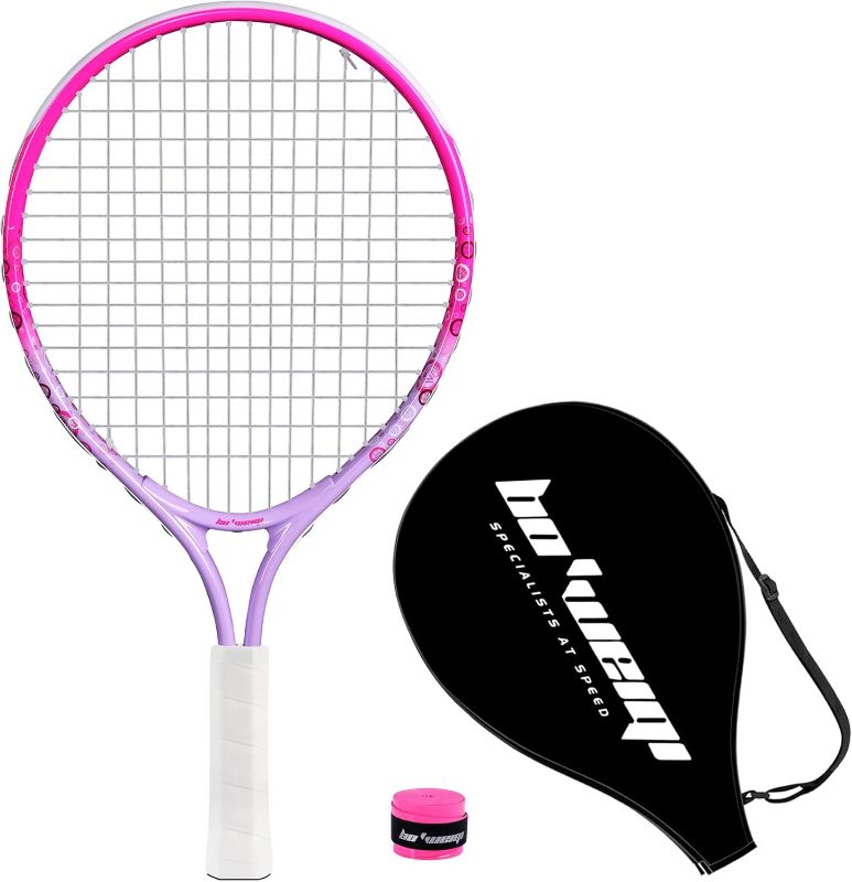 Photo 1 of Kids Tennis Racket for Aged 2-3, bo'weiqi 17" Lightweight Toddler Tennis Racket for Outdoor/Indoor Sports Including 1 Tennis Racket,1 Non-Slip Grip and 1 Shoulder Strap Bag Easy Carry