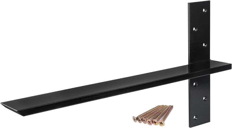 Photo 1 of (2-Pack Free Hanging T Shelf Bracket, Solid Heavy Duty Steel Knee Wall Hidden Granite Countertop Support Floating Bracket Hardware, Universal ,16 Inch , DIY Projects , Screws Included