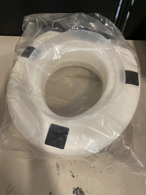 Photo 1 of HealthSmart Enhanced Comfort 5" Raised (Round) Toilet Seat Risers for Seniors 5 Slip Resistant Pads FSA/HSA Eligible Padded Toilet Seat Elevation 15.7 x 15.2 x 6.1