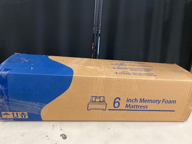 Photo 1 of 6 Inch Twin Memory Foam Mattress for Cool Sleep Medium Firm Feel Zoned Pressure Relief Certified Safe Foams Removable Cover Bed in A Box