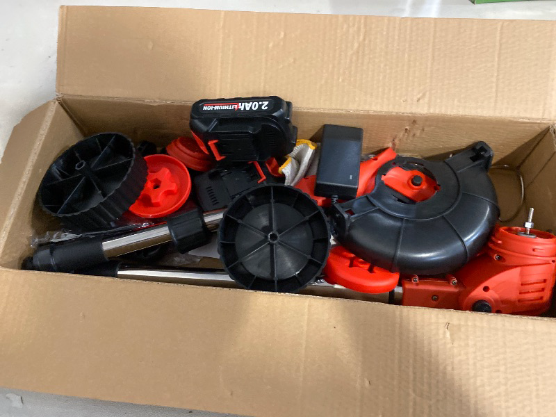 Photo 1 of Cordless Electric Weed Wacker, 21V Battery Powered Weed Wacker with 3 Types Blades&2x2.0Ah Battery, Foldable Lightweight Weed Trimmer/Stringless Grass Trimmer/Brush Cutter with for Garden Yard