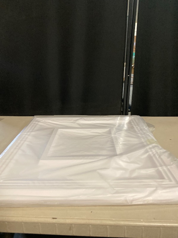 Photo 1 of STICKGOO PVC Ceiling Tiles, 2'x2' Glue Up Ceiling Panel White to Prevent Breakage Cover 48 Sq. Ft, Pack of 12 Tiles