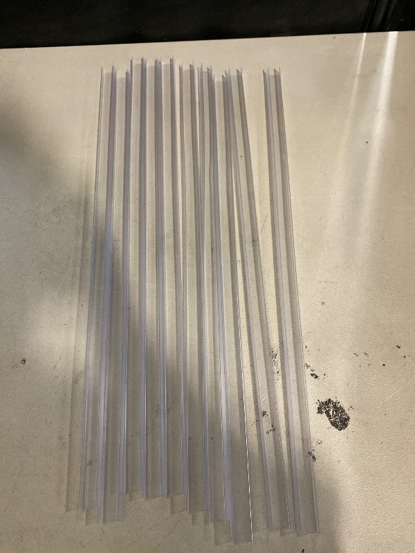 Photo 1 of 10 Pcs 24" Cabinet Door Protector Edge Guard-3/4 Thick Slip-On Drawer Door Protector in Clear-Shelf Edge Protectors for Home Kitchen Cabinets Door Edge Protection
