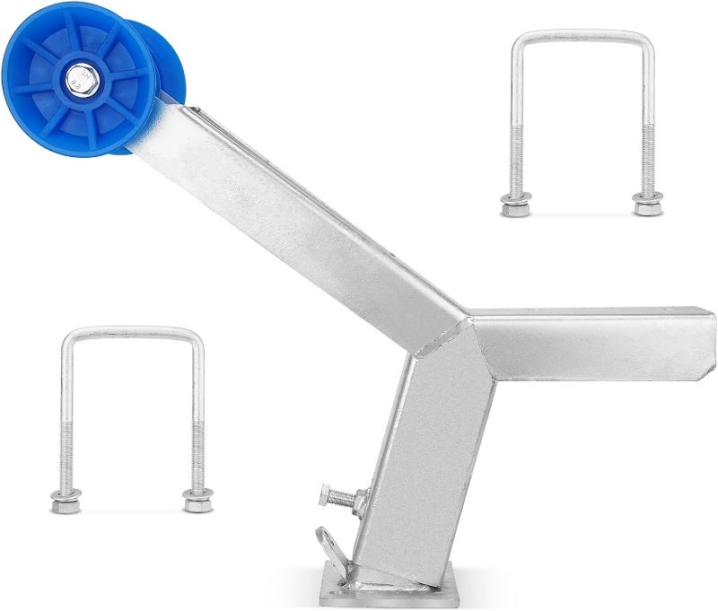 Photo 1 of Boat Trailer Winch Post with Roller Compatible with 3" W X 4" H Boat Trailer Drawbar, Height Adjustable Boat Winch Mounts, Boat Trailer Winch Stand