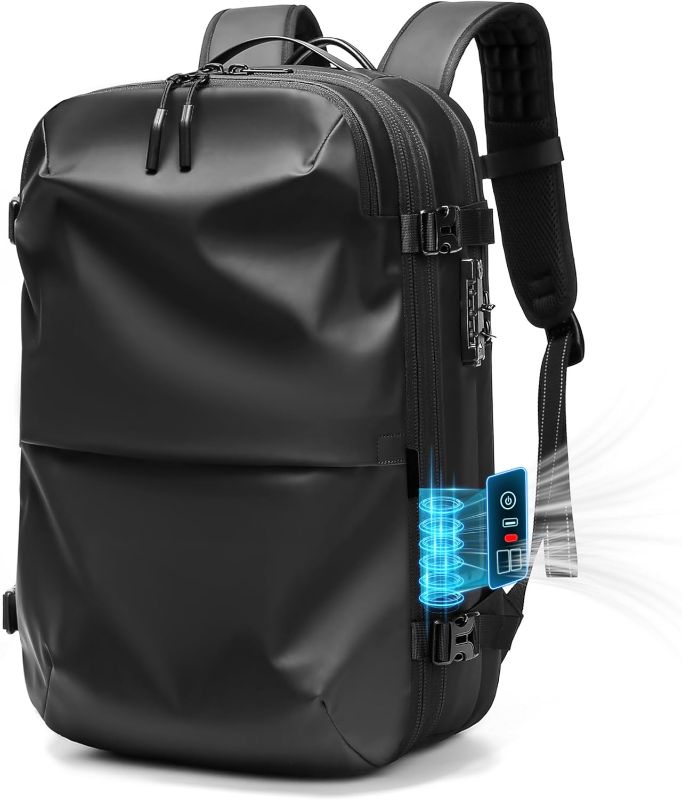 Photo 1 of Vacuum Seal Travel Backpack 60L Exapandable Air Compression System Water Resistant TSA Lock Carry-On Suitcase Luggage - with Build-in Vacuum Pump