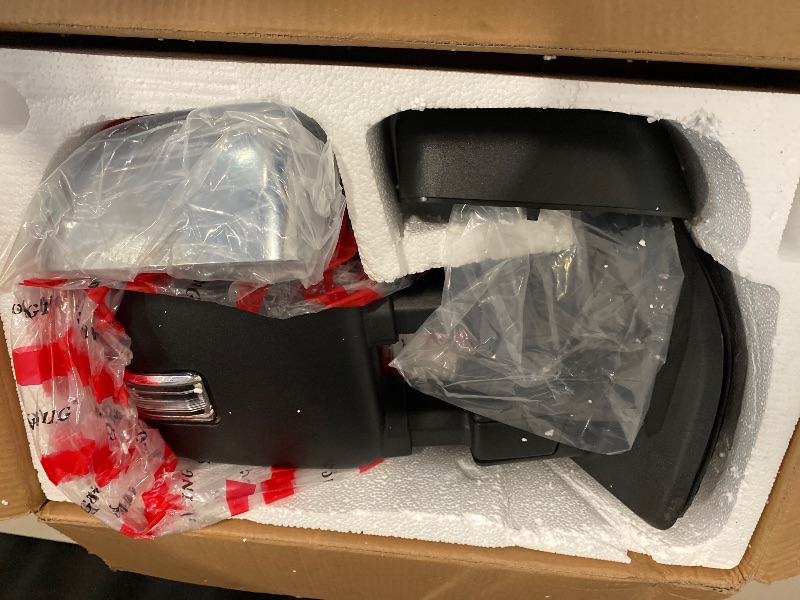 Photo 1 of Towing Mirror Passenger Right Side fit for 2017 2018 2019 2020 Ford F250 F350 F450 F550 Super Duty Turn Signal Light Temperature Sensor Heated Power Auxiliary Light Black Housing Tow Mirror
