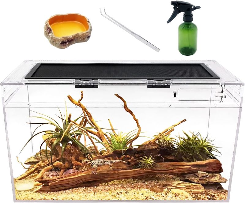 Photo 1 of Reptile Terrarium,10 Gallon Reptile Tank 20" x 10"x 11",for Insect?Fish?Tarantula?Hermit Crab?Jumping Spider?Iguana?Tortoise?Leopard Gecko?Bearded Dragon