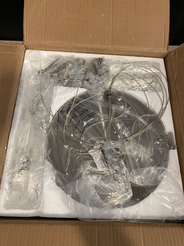 Photo 1 of 3-Light Pendant Light fixtures Satin Nickel Bubble Crystal LED 6000K