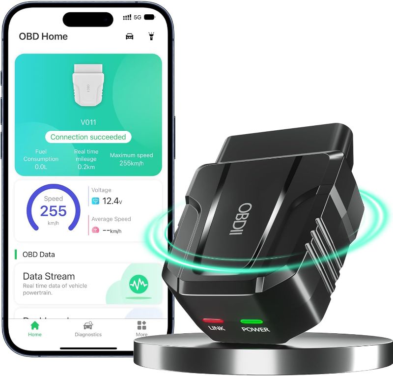 Photo 1 of OBD2 Scanner Reader Bluetooth Wireless Auto Diagnostic Scan Tool for iOS & Android for Performance Test Bluetooth 5.4 Car Check Engine Car Code Reader, Clear Error Code Live Data Reset Exclusive APP