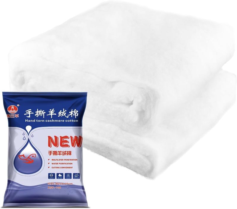Photo 1 of Aquarium Filter Floss for Fish Tank Filters-FilterFirst Aquarium Filter Pad-Aquarium Filter Media Roll for Crystal Clear Water, Tear it into any shape by hand, suitable for any filter