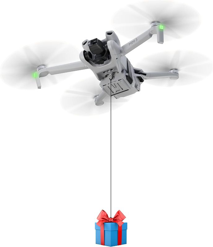 Photo 1 of Drone Airdrop System for DJI Mini 4K/Mini 4 Pro/Mini 3 Pro/Mini 3/Mini SE/Mini 2/Mini 2 SE Accessories, Payload/Delivery/Transport Drop Release Device for DJI Mini Series Drone