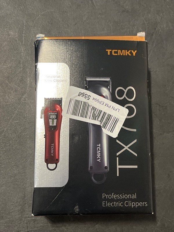 Photo 1 of Hair Clippers for Men Professional Clippers for Men Cordless&Corded Barber Clippers for Hair Cutting & Grooming. Rechargeable Hair Trimmer Kit for Household (Red)