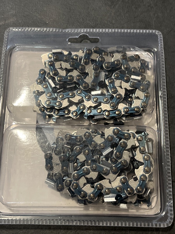 Photo 1 of 2 Pack 16 Inch 3/8" LP Pitch, 050" Gauge, 55 Drive Links Chainsaw Chains S55 for MS170 MS180 C MS193 MS200 for Poulan PLN3516F for McCulloch PM 400