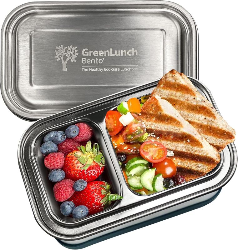 Photo 1 of Stainless Steel Bento Box, BPA-Free Lunch box with Snack Pods, Leak proof & Crack-Resistant Lunch box Containers for Adults & Kids with snap locks - Perfect for School and Office