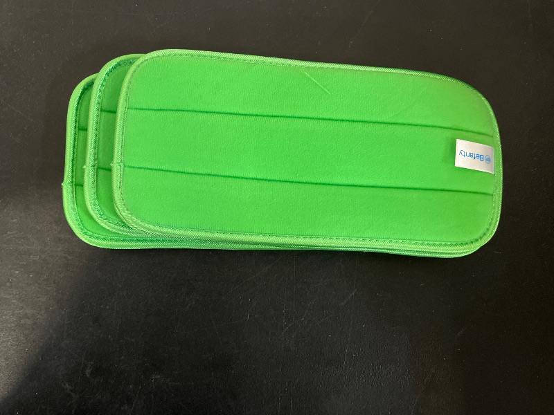 Photo 1 of 4 Pack Reusable Microfiber Mop Pads, Compatible with Swiffer Sweeper, Machine Washable Cloths, Scraper Included, Refills for All Floor Cleaning, Hook and Loop, Wet Dry - 10"- 12"