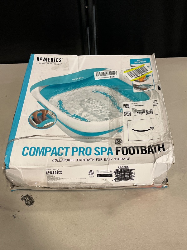 Photo 1 of Homedics Compact Pro Spa Collapsible Footbath with Heat | Vibration Massage, ACU-Node Surface, Heat Maintenance | Improves Circulation, Soothe Tired Muscles, Collapsible Tub for Easy Storage