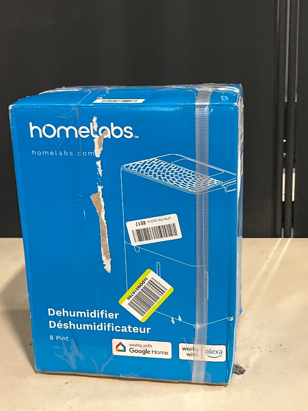 Photo 1 of hOmeLabs 1,000 Sq. Ft Portable Dehumidifier - Ideal for Home Bedroom, Bathroom, Office and Small Sized Rooms - Ultra Quiet, Compact with Drain Hose Included - 8 pint
