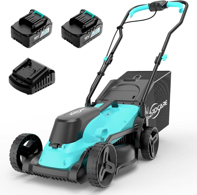 Photo 1 of (2025 Model) YARDCARE 36V Brushless Cordless Lawn Mower with 2X4.0Ah Batteries, LED Display Screen, Electric Lawnmower with 5-Position Height Adjustment, 8 Gallon Grass Bag, Charger