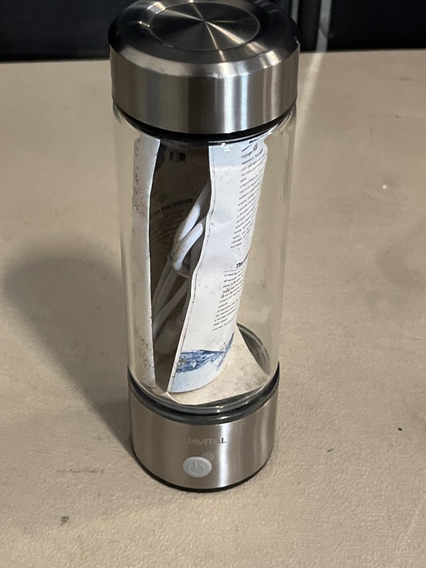 Photo 1 of Aqua Vital Hydrogen Water Bottle 2025 Generator 16 oz/470 ml SPE-PEM Ionized H? Hydration Bottle USB-C Rechargeable Glass Flask with Auto Shut-Off Portable Sports & Travel Hydrogenated Water Machine