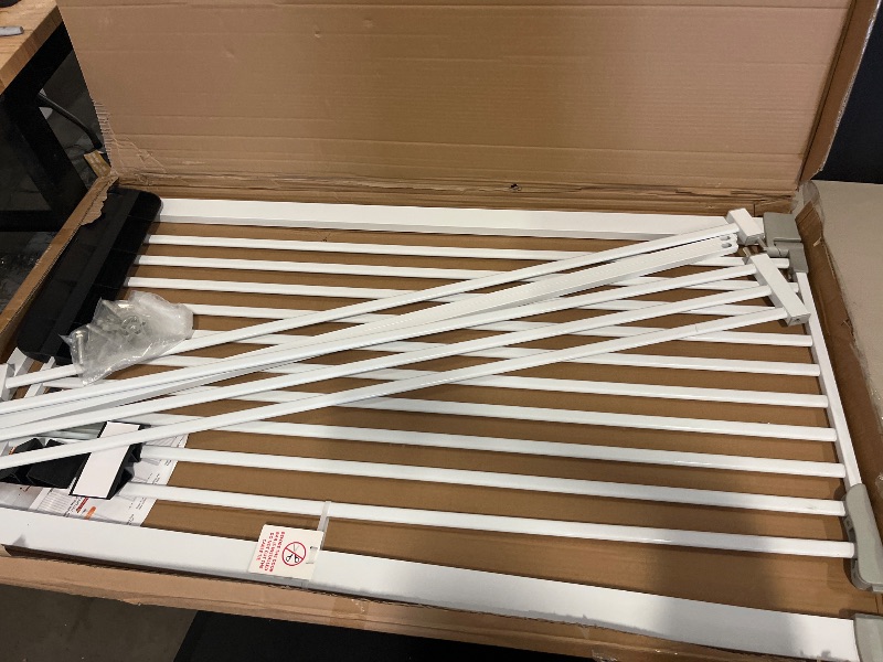 Photo 1 of 51.18" Extra Tall Cat Gate for Doorway, 30.5"-40" Auto Close Pet Gate Include 2.75" and 5.5" Extension Kits, No Drilling Pressure Mount Kit, Suitable for Doorways or Kitchen, New White
