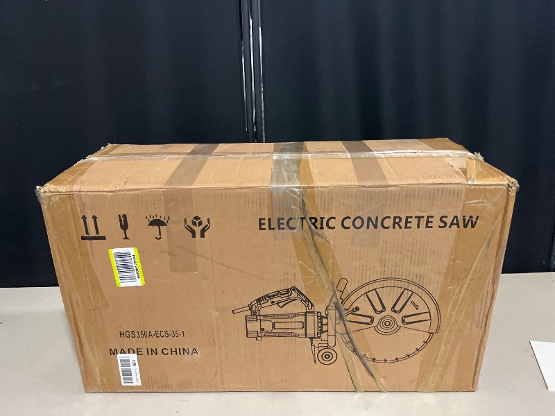 Photo 1 of VEVOR Electric Concrete Saw, 16 in, 3200 W Motor Circular Saw Cutter with Max. 6 in Adjustable Cutting Depth, Wet Disk Saws Cutter Includes Water Line, Pump and Blade, for Stone, Brick