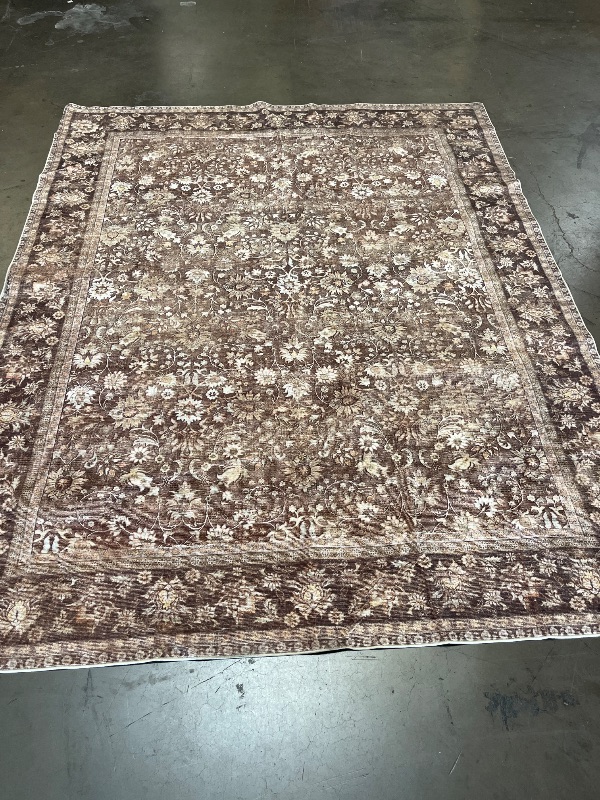 Photo 1 of Lahome Oriental Rugs for Bedroom 8x10, Boho Washable Red Rugs for Living Room, Soft Rubber Backed Anti-Skid Floor Carpet for Dining Room Department, Distressed Red