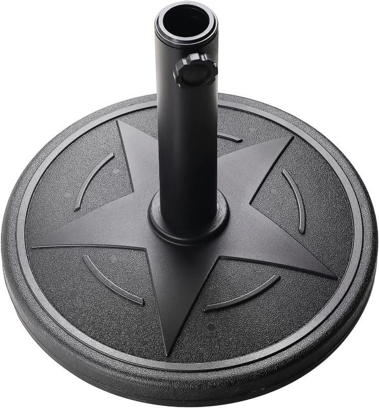 Photo 1 of Patio Umbrella Base – Elegant Weighted Umbrella Stand Outdoor Base, 23lbs Heavy Duty Umbrella Holder for Lawn Yard Deck Poolside