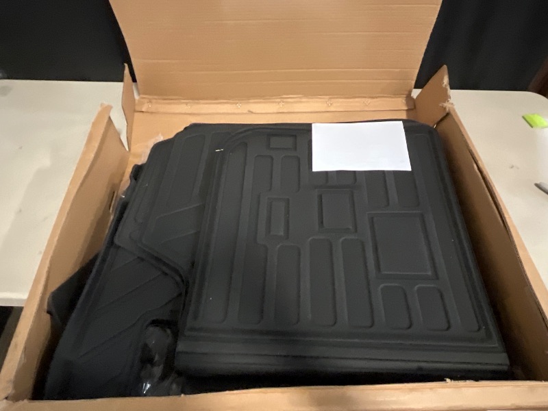 Photo 1 of Floor Mats Compatible with 2024 2025 2026 Kia EV9 6&7 Seats Cargo Mat Cargo Liner Trunk Liner Trunk Mat Kick Mats Back Seat Cover Protector EV9 Accessories (Floor Mats Full Set 7 PCS