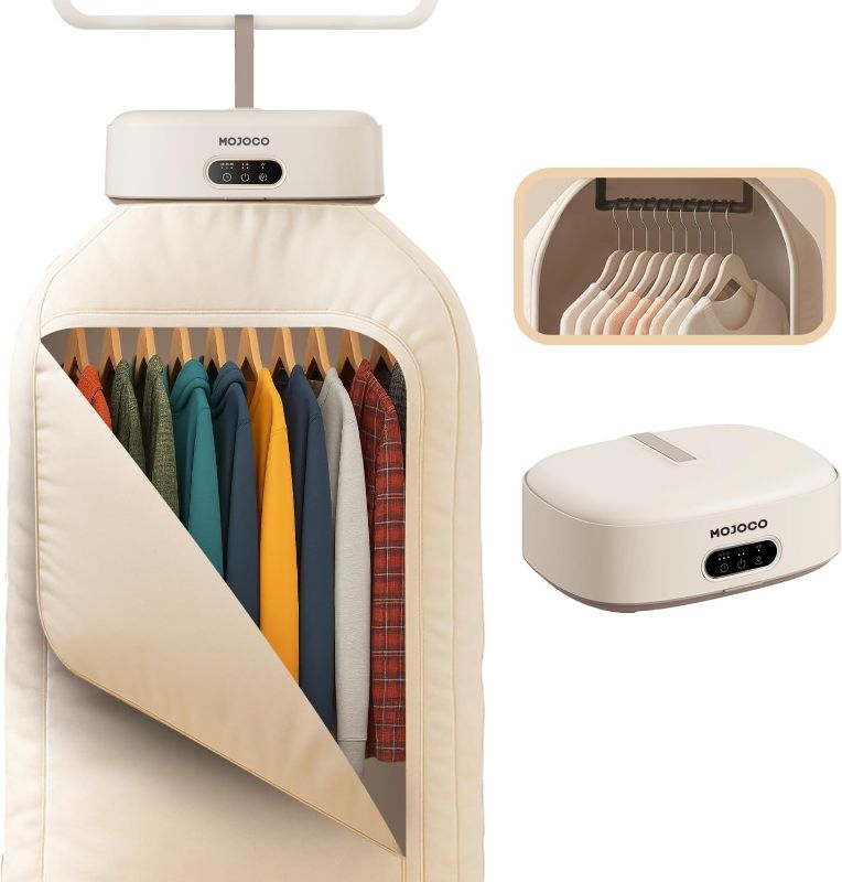 Photo 1 of MOJOCO Portable Clothes Dryer - Mini/Compact Dryer for Apartment, RV, Travel - Small Quiet Fast-Drying Machine with Adjustable Timer & Hassle-Free Setup