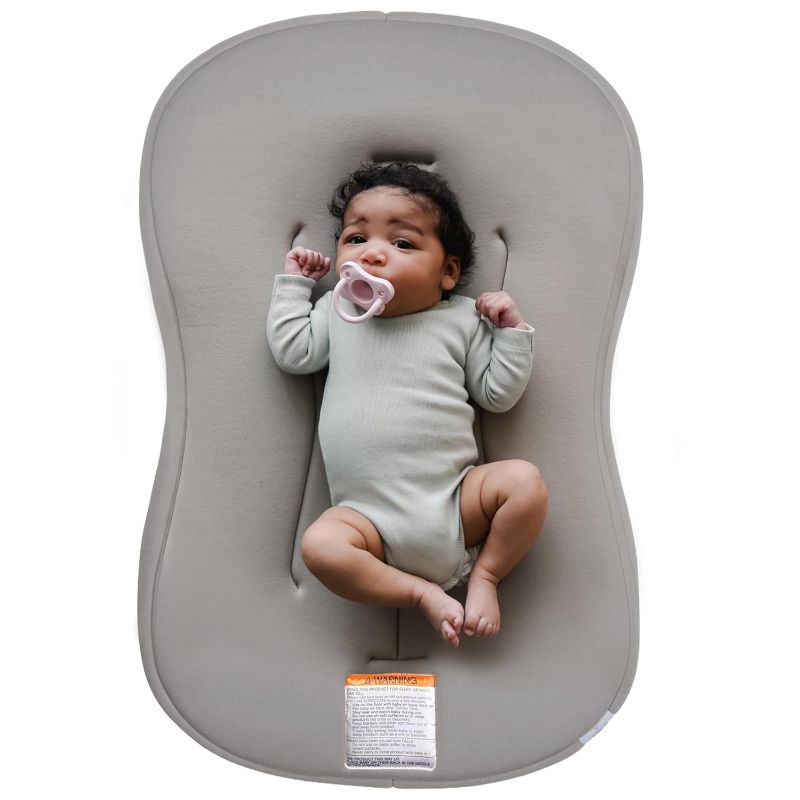 Photo 1 of Snuggle Me® Baby Lounger Curve (0-6 Months) - Premium Organic Cotton with Foam Core, Machine-Washable Cover, Buttery-Soft & Breathable Infant Lounger with Travel Bag (30 in x 20 in x 1.9 in) - Birch