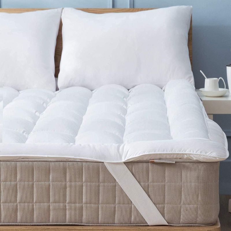 Photo 1 of Niagara Mattress Topper King - Cooling Breathable Pillow Top Mattress Pad for Back Pain Relief - Deep Pocket Topper Fits 8-20 Inches Mattress